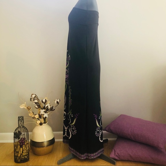 NWOT Elysa Suzanne Strapless Boho Maxi Dress, XS - Picture 5 of 9